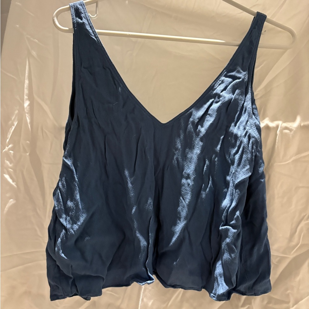 WILFRED FREE Chic Blue V-Neck Sleeveless Top